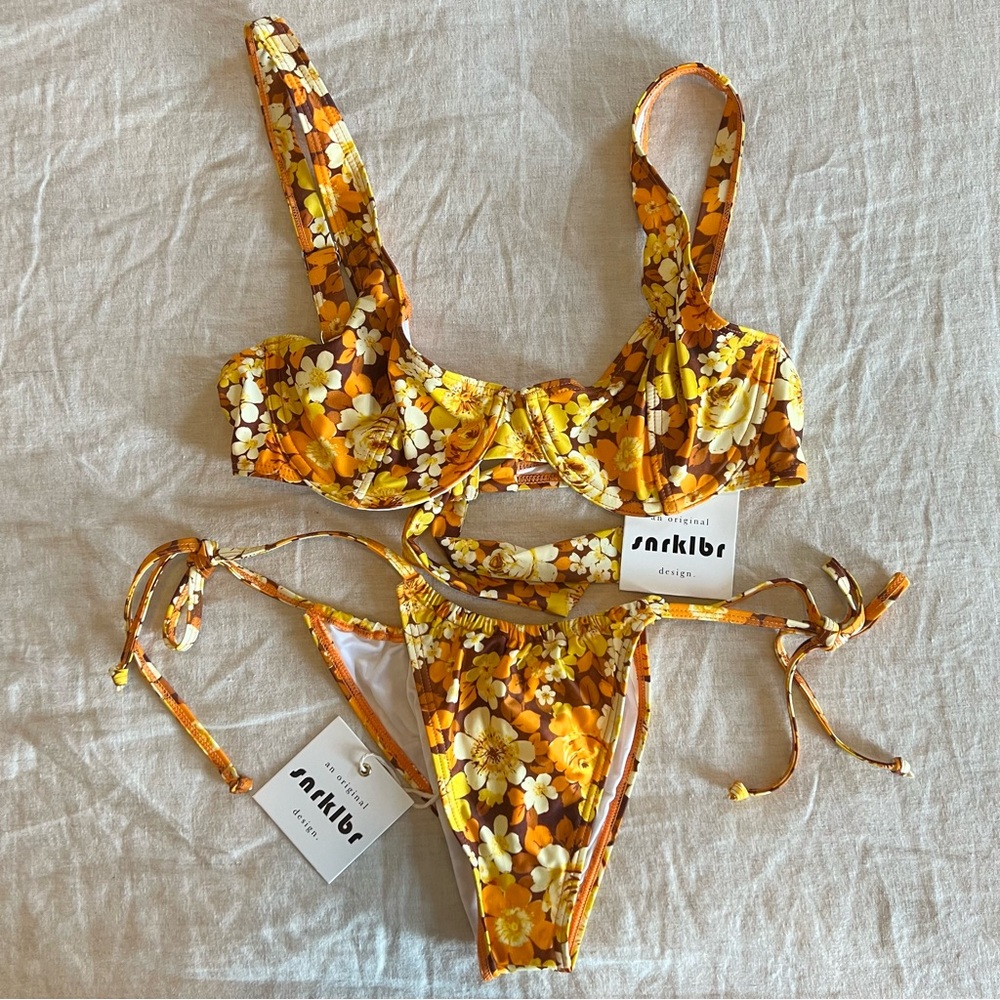 *NEW TAGS ATTACHED* Golden Hour Printed String Bikini